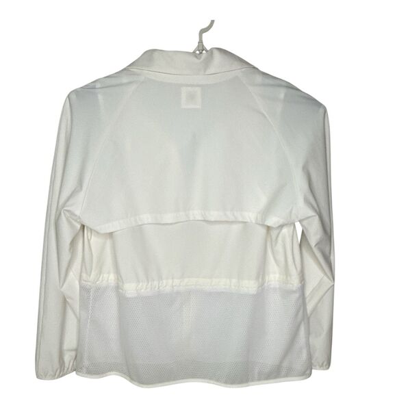 Chico’s Zenergy Golf White Zip  Convertible Jacket  Mesh Vent Activewear  Size 2 - Picture 2 of 12